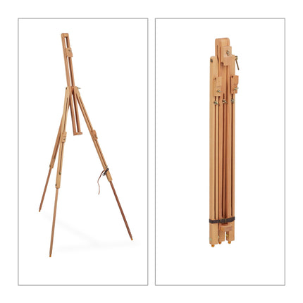 Field easel made of beech wood
