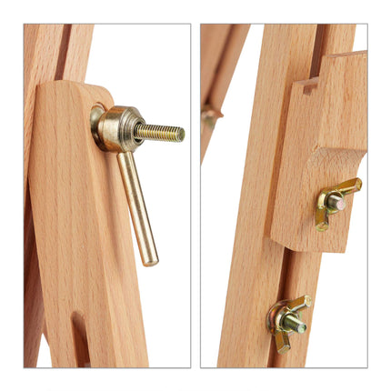 Field easel made of beech wood