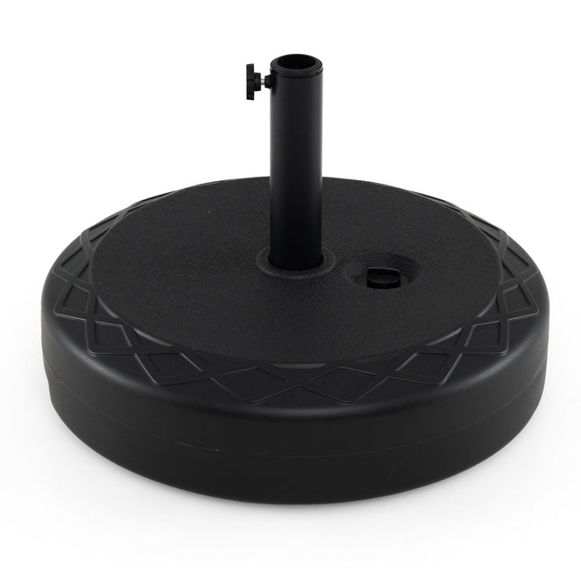 Fillable 90 LBS Black Umbrella Base with Adapters
