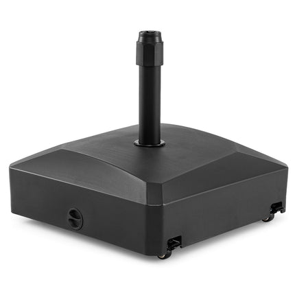 Fillable Mobile Umbrella Base, 176 lb, 4 Wheels, 2 Locks