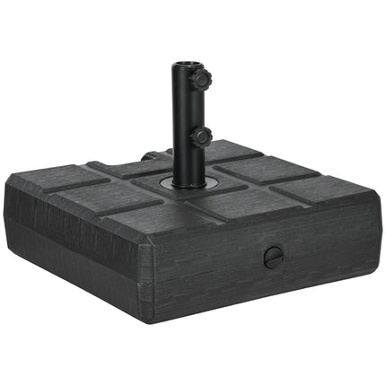 Befüllbarer Kunststoff-Schirmständer, 30-40 kg, Schwarz
