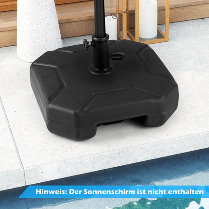 Fillable Umbrella Base, 17.5L Water or 30kg Sand, HDPE