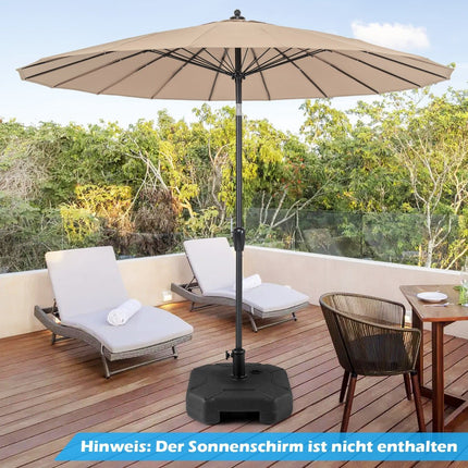 Fillable Umbrella Base, 17.5L Water or 30kg Sand, HDPE