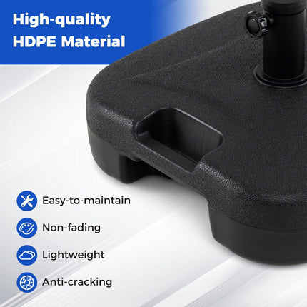 Fillable Umbrella Base 22L/25kg for 33-48mm Poles