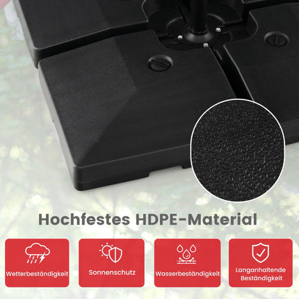 Fillable Umbrella Base, 80L Water or 108kg Sand Capacity