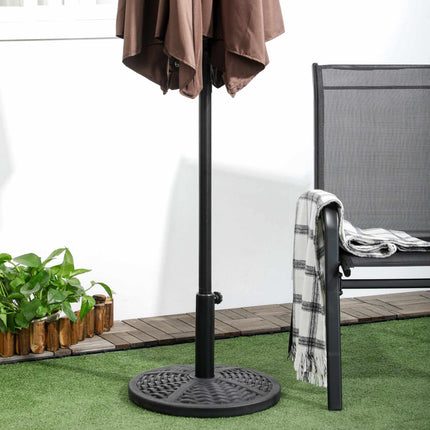 Fillable Umbrella Base, Rattan Style, Fits 38-48mm Poles