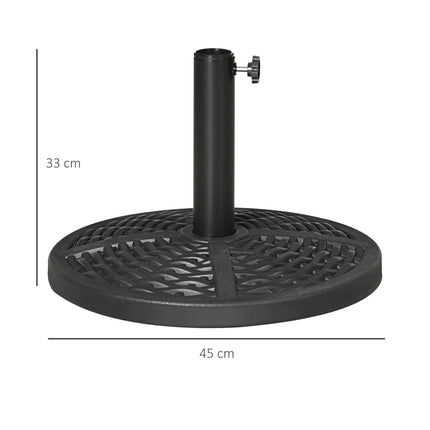 Fillable Umbrella Base, Rattan Style, Fits 38-48mm Poles