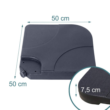Fillable Umbrella Base Weights, Set of 4, Black