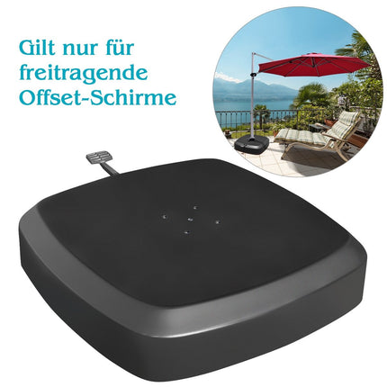Befüllbarer Schirmständer mit Rollen, 150 kg Fassungsvermögen