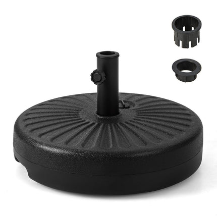 Plnitelný kulatý stojan na slunečník o průměru 50 cm pro maximálně 34 kg černá