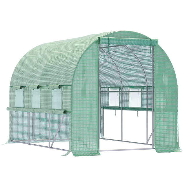 Průchozí fóliový skleník - UV ochrana, 6 oken, 2.95x2x2M