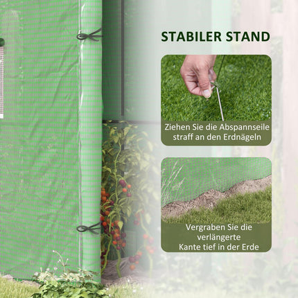 Gartengewächshaus, UV-geschützt, winddicht, PE-Abdeckung