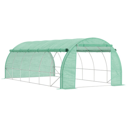 Gewächshaus Folientunnel 6x3x2m, UV-Schutz, begehbares Design