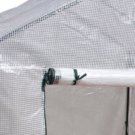 Walk-In tomato greenhouse, 4 shelves, steel frame, 143x143x195 cm
