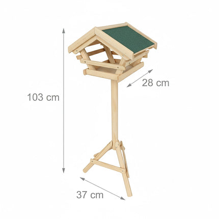 Fir Wood Bird Feeder with Stand – Weatherproof