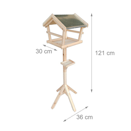 Fir Wood Bird Feeder with Stand – Weatherproof