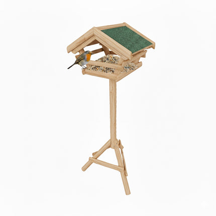 Fir Wood Bird Feeder with Stand – Weatherproof
