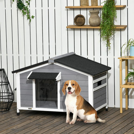 Hundehütte aus Tannenholz, wetterfest mit herausnehmbarem Boden