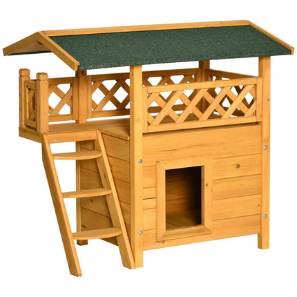 Heat-insulated fir wood Small animal house, weatherproof