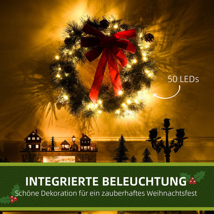 Weihnachtsbaumkranz, 60cm, grün, Aufhängeöse