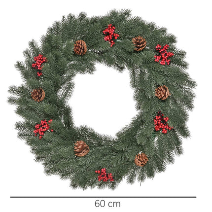 Türkranz Weihnachtsbaum - 60 cm, grün mit Aufhänger