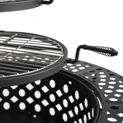 Fire Bowl with 2 Adjustable Swivel Grates