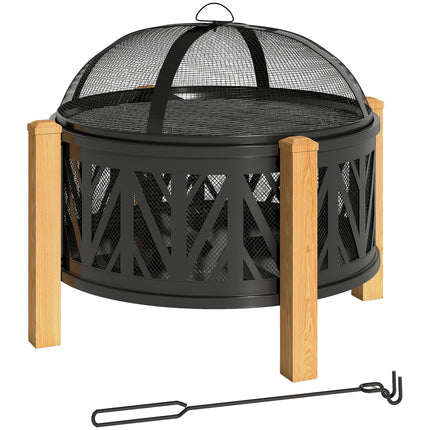 Fire Pit 2-in-1, 75x58 cm, Spark Guard, Grill Grate