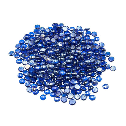 Fire Pit Glass Beads, Cobalt Blue, 20 lb, 3/4 in