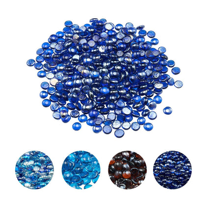 Fire Pit Glass Beads, Cobalt Blue, 20 lb, 3/4 in
