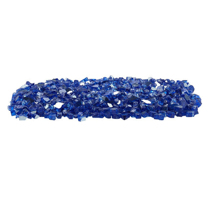 Fire Pit Glass, Cobalt Blue Reflective Crushed 20 lb
