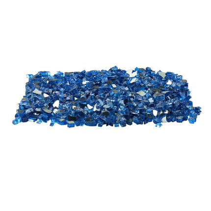 Fire Pit Glass, Pacific Blue, 10 lb, 1/2 in Reflective