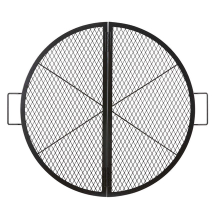 Fire Pit Grill Grate, Foldable Steel Round 36-Inch