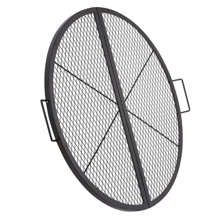 Fire Pit Grill Grate, Foldable Steel Round 36-Inch