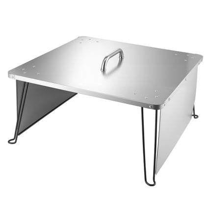 Fire Pit Heat Deflector, 25-Inch Square Stainless Steel