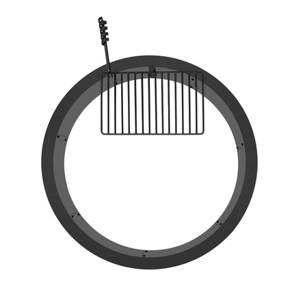 Fire Pit Insert Ring, 35 In OD 31 In ID, Steel BBQ Grate