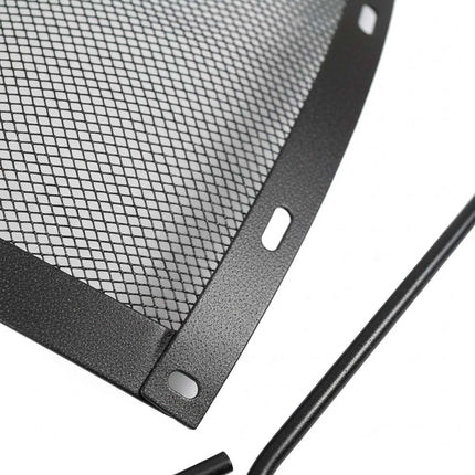 Fire Pit Spark Guard, Round Metal Mesh Cover, 50 cm
