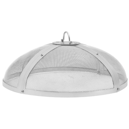 Fire Pit Spark Screen, 27 Inch Stainless Steel, Ring Handle