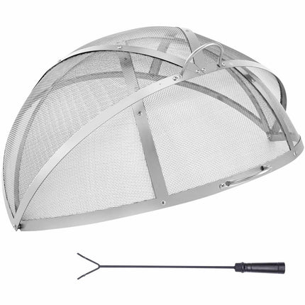 Fire Pit Spark Screen Lid, 40 Inch Stainless Steel Mesh