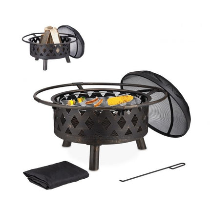 Fire basket with accessories