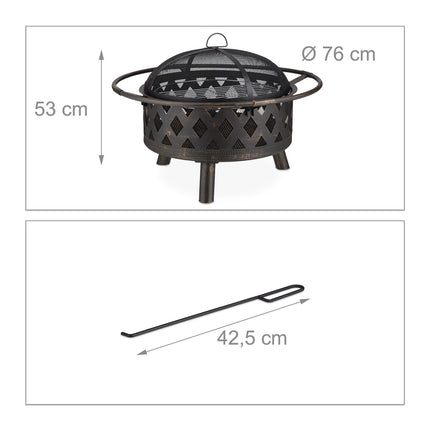 Fire basket with accessories
