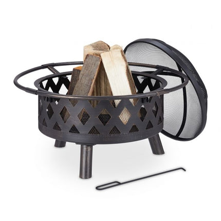 Fire basket with spark protection