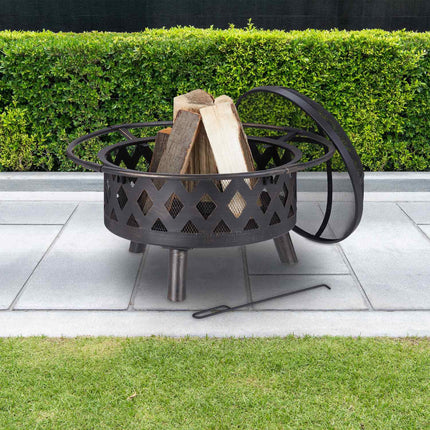 Fire basket with spark protection
