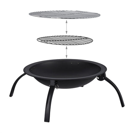 Fire bowl XL with grill accessories