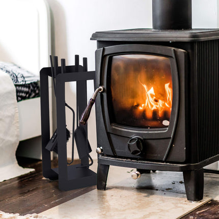 Fireplace 5 parts in black