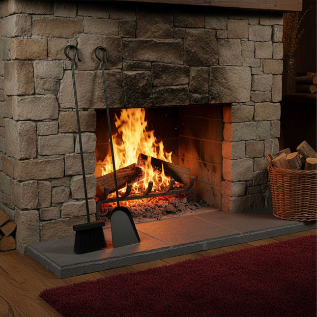 Fireplace Cleaning Set – Ash Broom & Shovel
