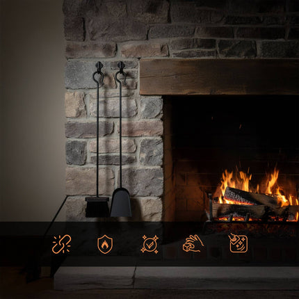 Fireplace Cleaning Set – Ash Broom & Shovel