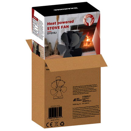 Kaminventilator, wärmebetrieben, 5-flügelig