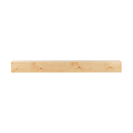 Fireplace Mantel Shelf, 72 In White Pine, 50 lb Capacity