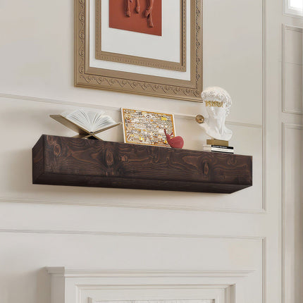 Fireplace Mantel Shelf, 72 x 8 x 5 in, Pine Wood