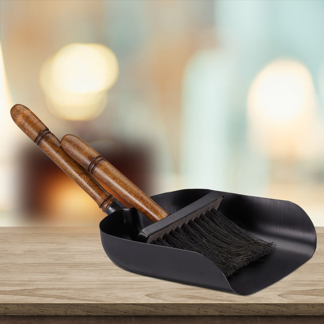 Fireplace Sweeping Set with Jute Bristles and Dustpan